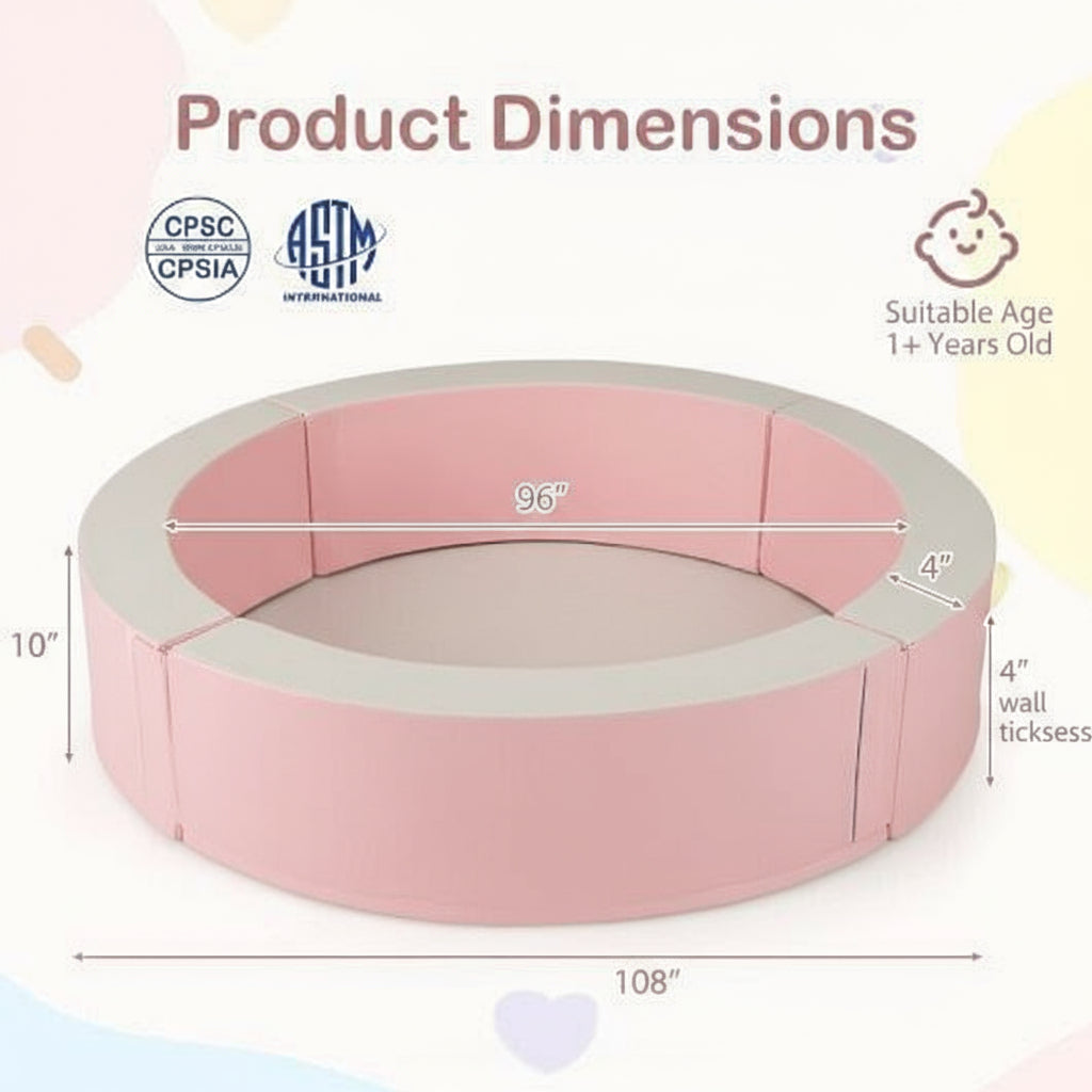 SnugglePit Montessori Soft Play Ball Pit with 50 Ocean Balls