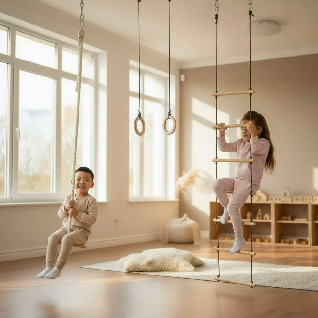 GoPlay Montessori Three-Swing Set