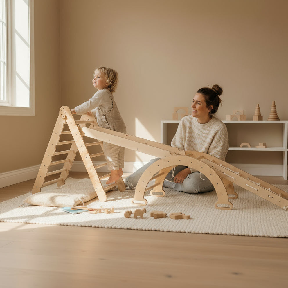 AdventureNest 5-in-1 Montessori Climbing Set with Cushion