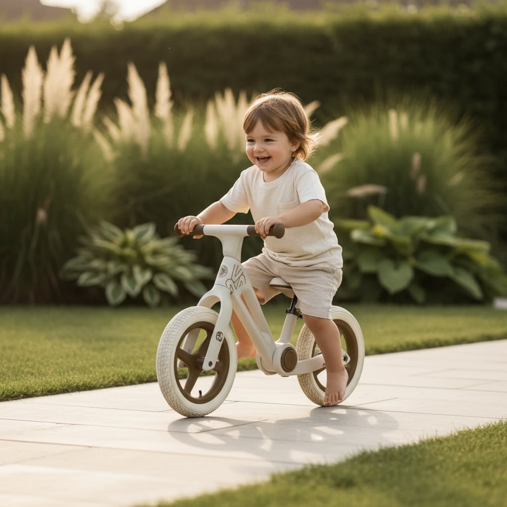 GlideLite Kids Balance Bike – Khaki (Fiberglass Frame)