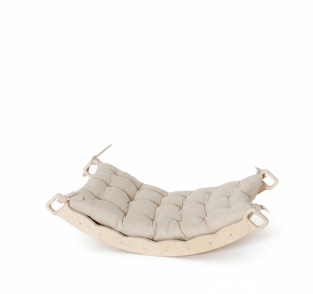 XL Wooden Balance Board for Toddlers Montessori Balance Toy with Pillow